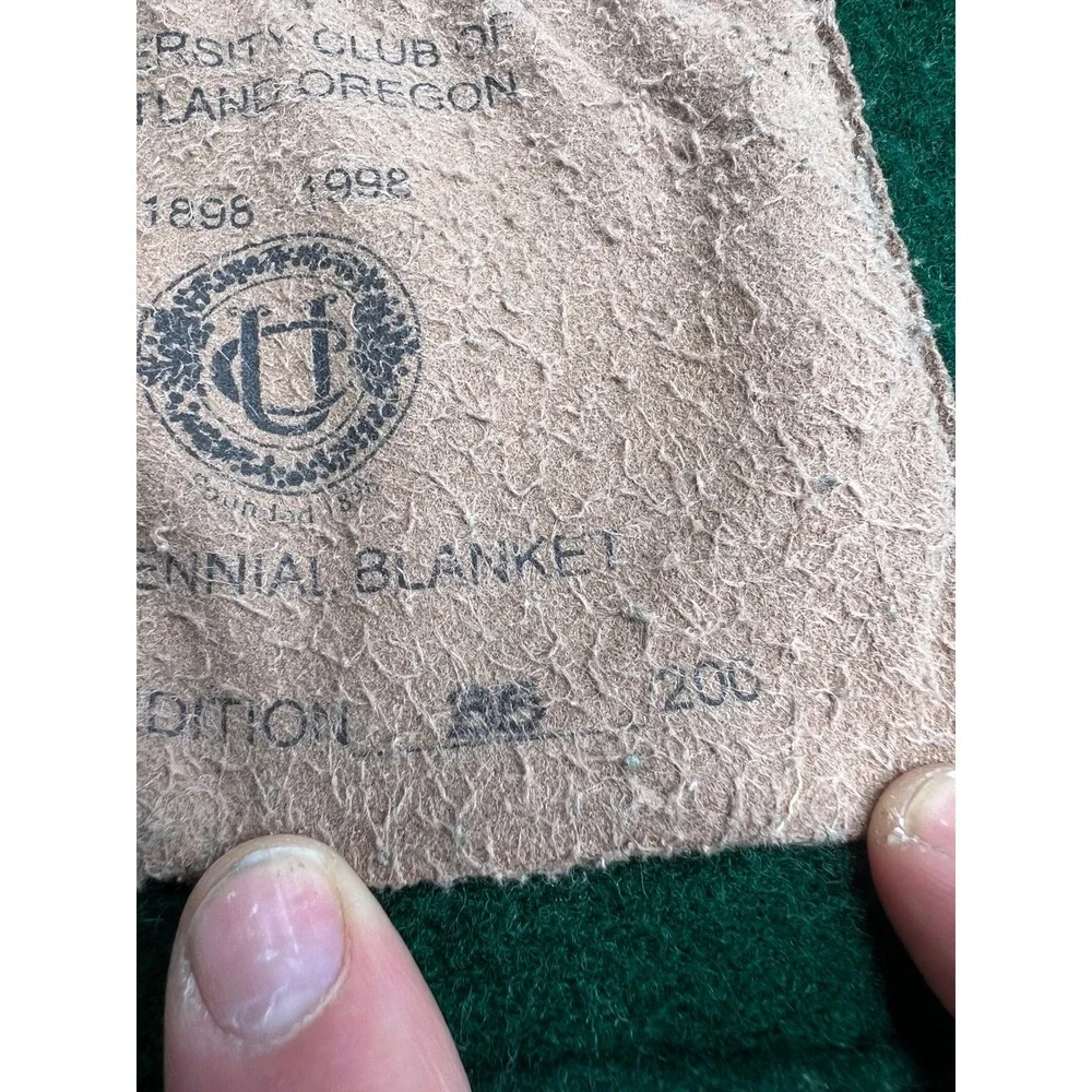 Pendleton University Club of‎ Portland Centennial Wool Blanket Numbered